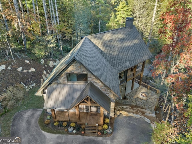 view of front of home with a porch