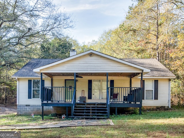 bungalow featuring a porch