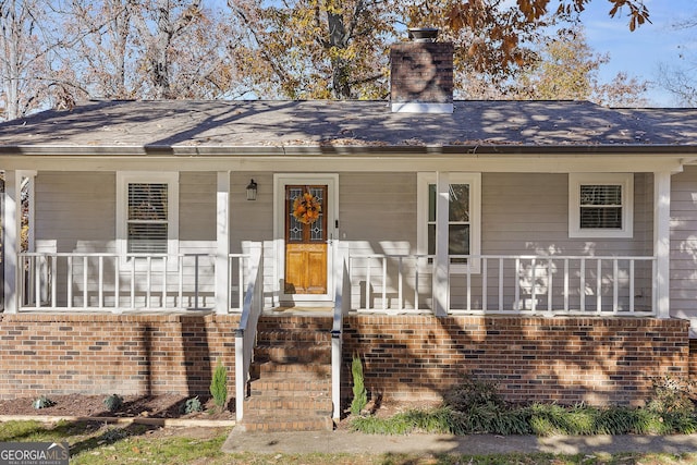 view of front of house featuring a porch