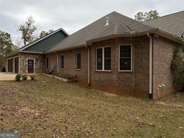 view of property exterior with a garage