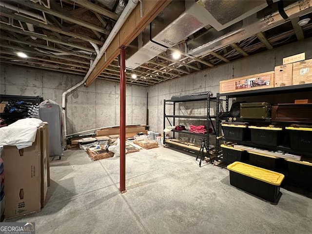 view of basement