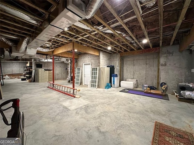 view of basement