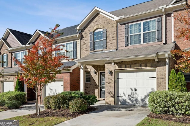 view of property with a garage