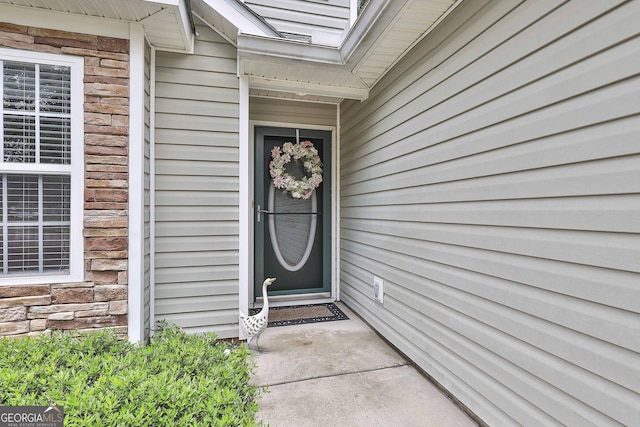 view of doorway to property