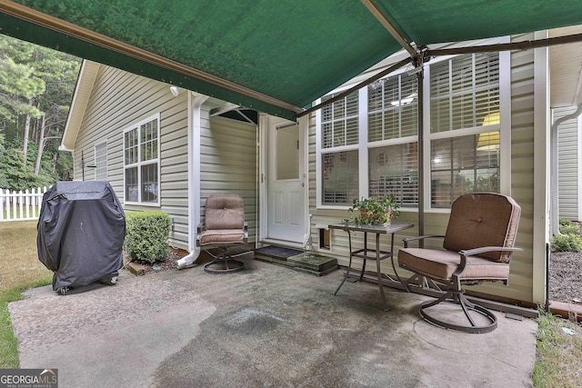 view of patio / terrace with area for grilling