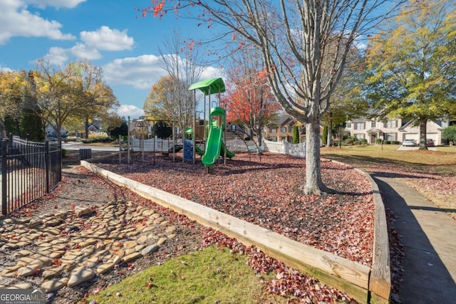 view of jungle gym