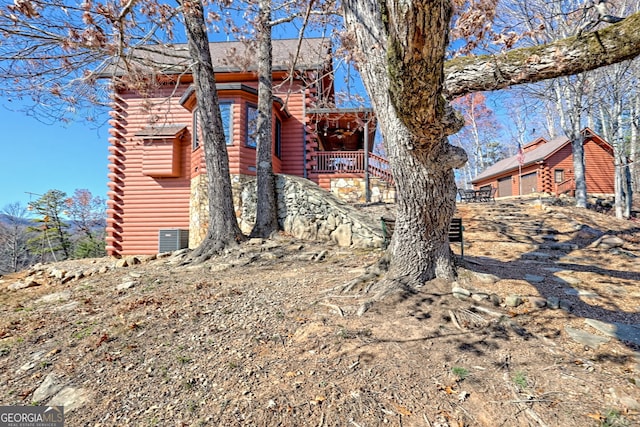 view of home's exterior with a garage