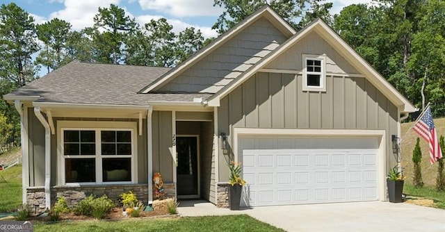 craftsman-style house with a garage