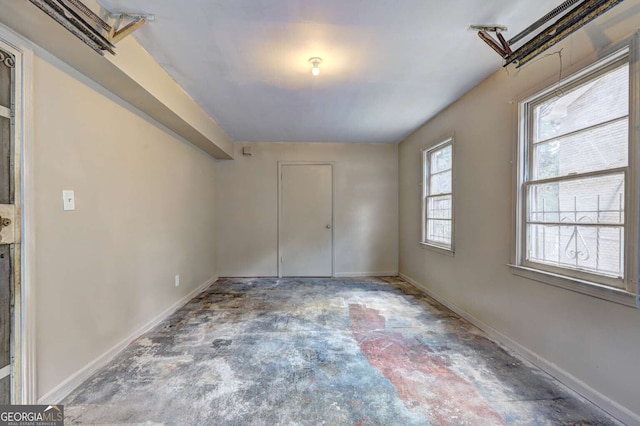 unfurnished bedroom with a closet