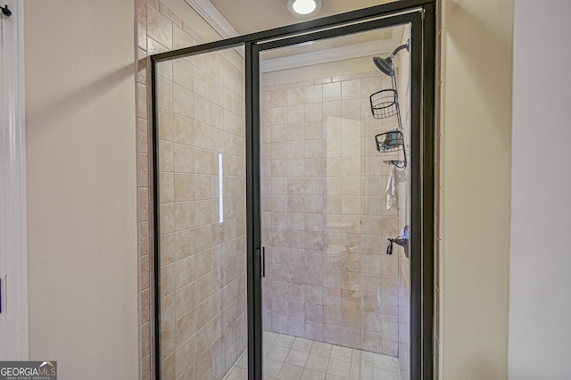 bathroom featuring an enclosed shower