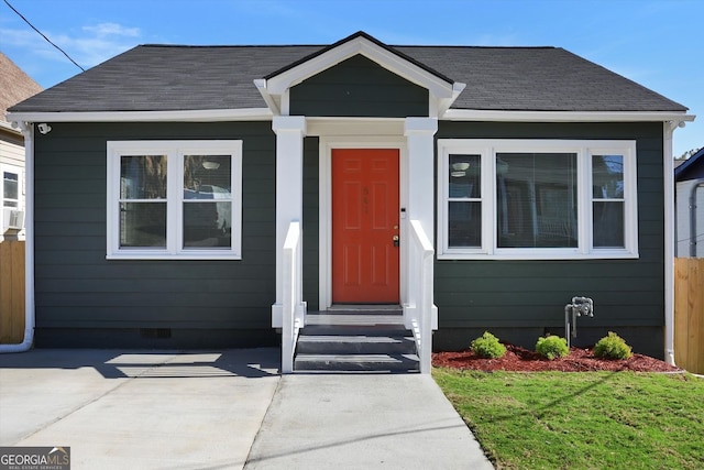 view of bungalow-style house