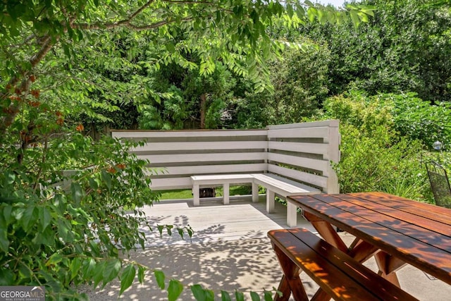 view of patio / terrace featuring a deck