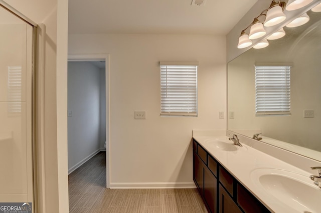 bathroom featuring vanity