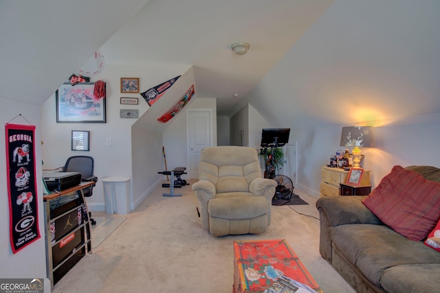 interior space with vaulted ceiling