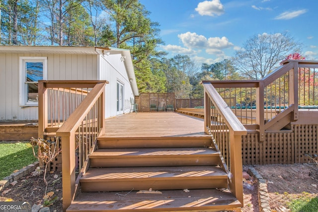 view of wooden terrace