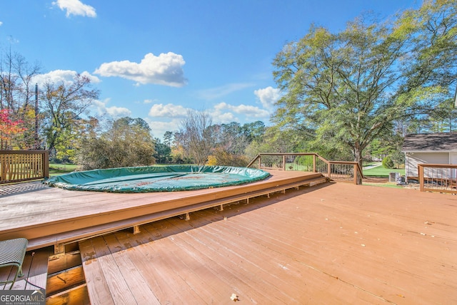 deck with a jacuzzi