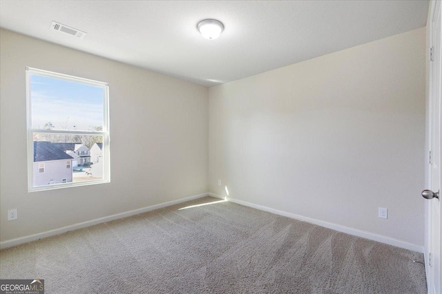 view of carpeted empty room