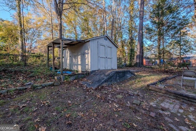 view of outbuilding