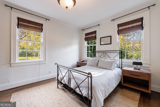 bedroom featuring hardwood / wood-style flooring