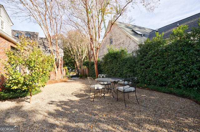 view of yard with a patio area