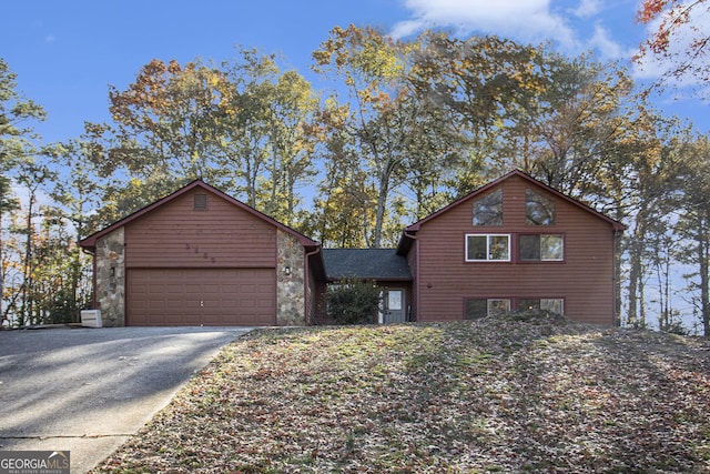 view of property featuring a garage