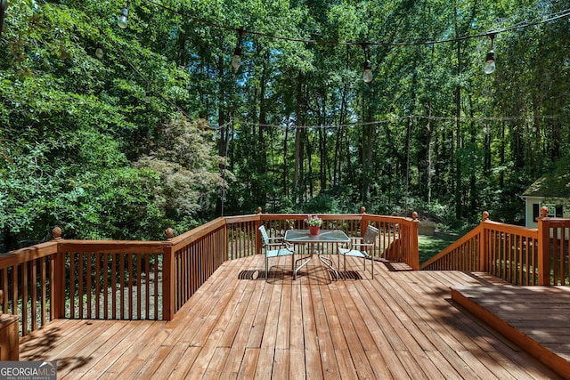 view of wooden deck