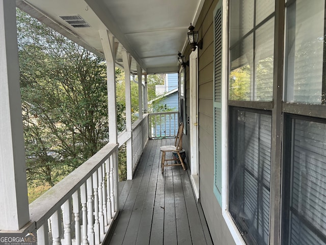 balcony with visible vents