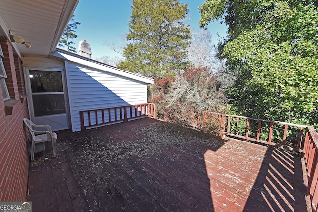 view of wooden terrace