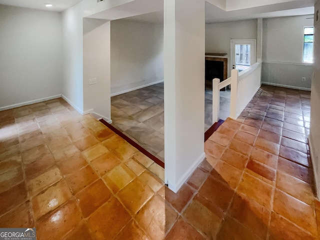 2007 Variations Dr NE, Atlanta, GA 30329 - hall with tile patterned flooring, baseboards, and recessed lighting