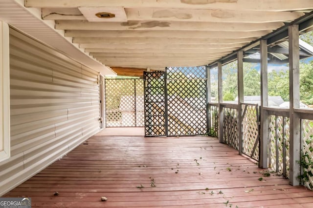 view of wooden terrace