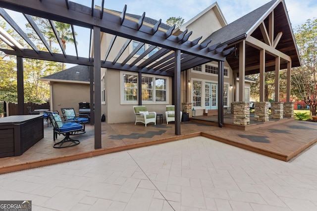 view of patio / terrace with a pergola