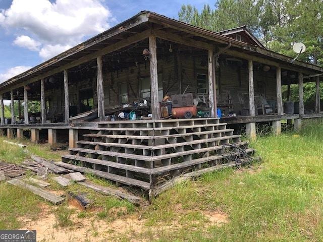 exterior space featuring covered porch