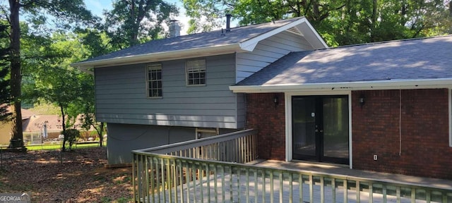 rear view of house with french doors