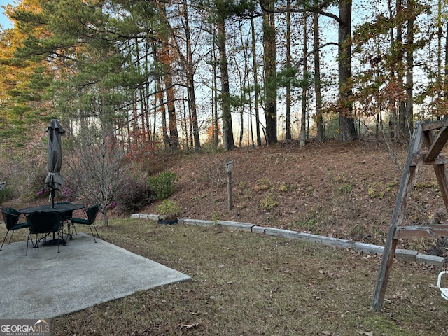 view of yard with a patio