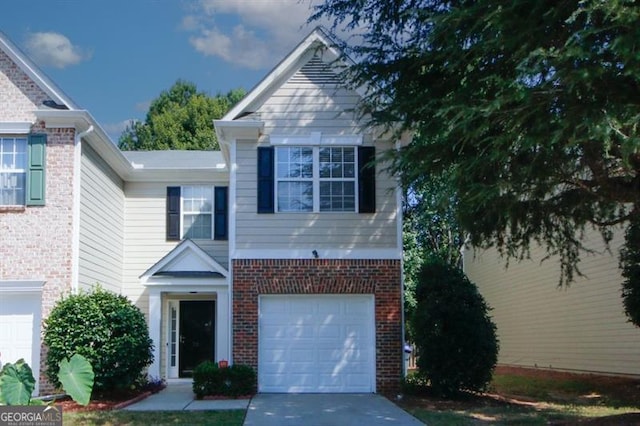 view of front facade with a garage