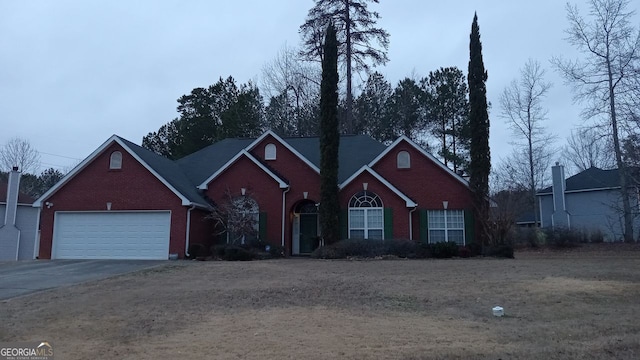 front of property featuring a garage