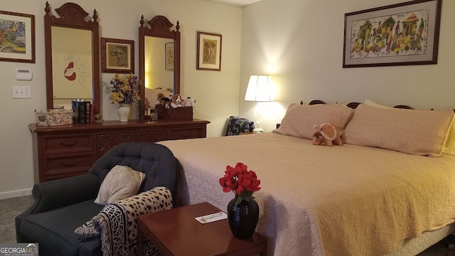 bedroom featuring carpet flooring