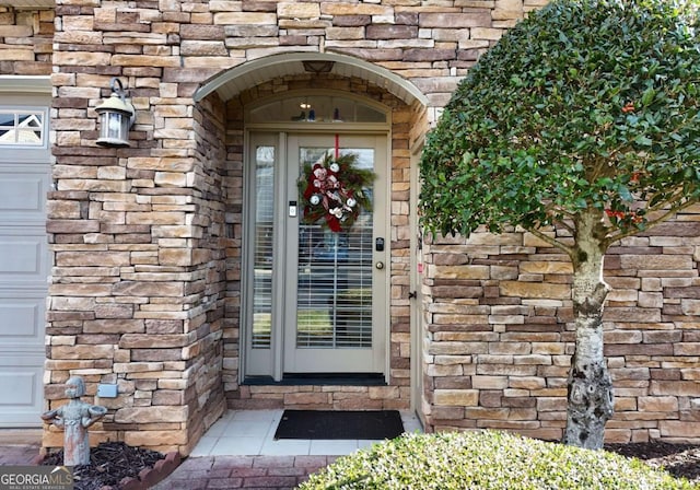 view of doorway to property