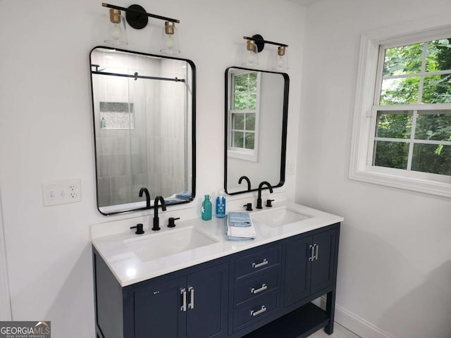 bathroom featuring vanity