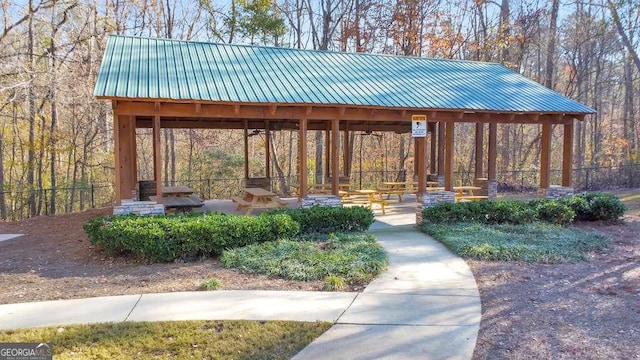 surrounding community with a gazebo