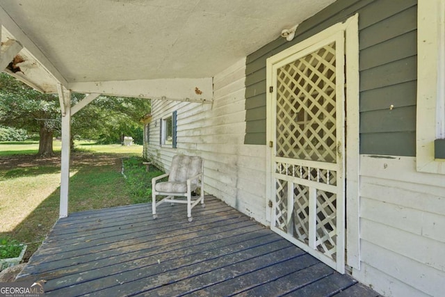 view of wooden terrace