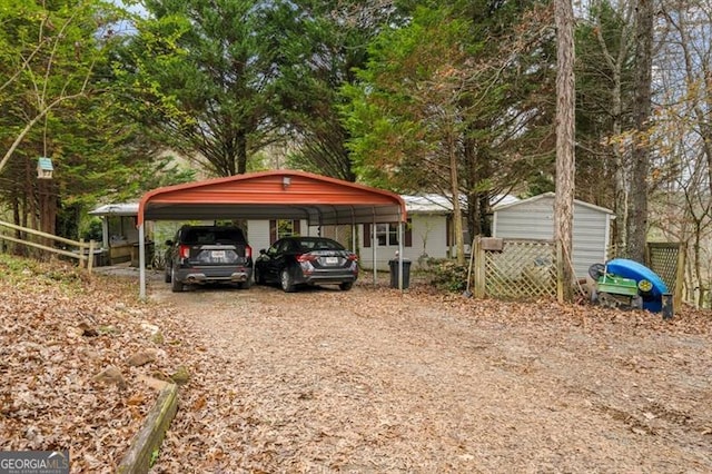 view of front of home featuring a carport