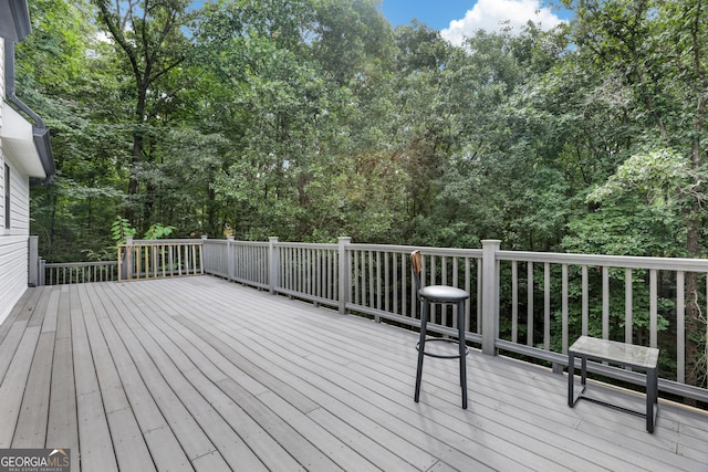 view of wooden deck