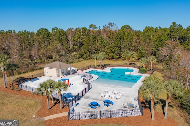 view of pool