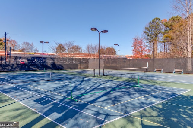 view of tennis court