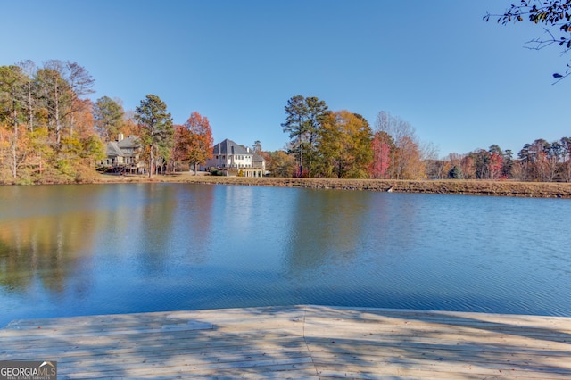 view of water feature