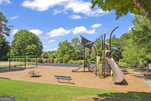 view of play area