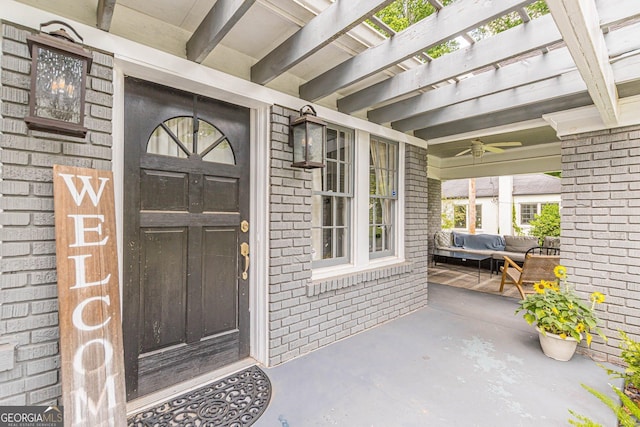 entrance to property with a porch