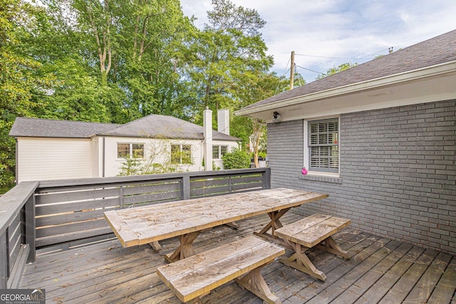 view of wooden deck