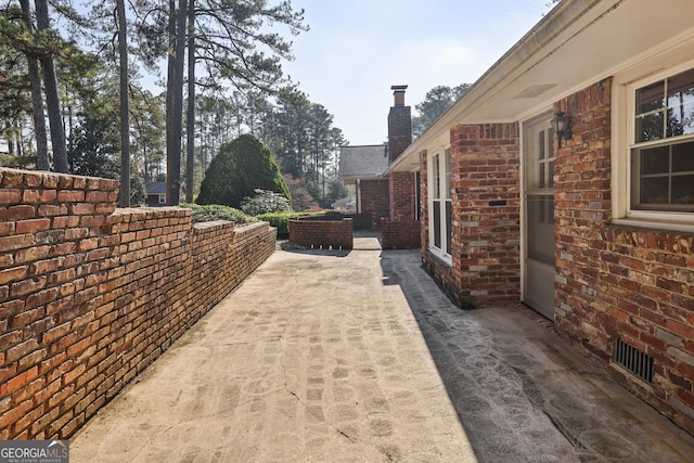 view of yard with a patio area